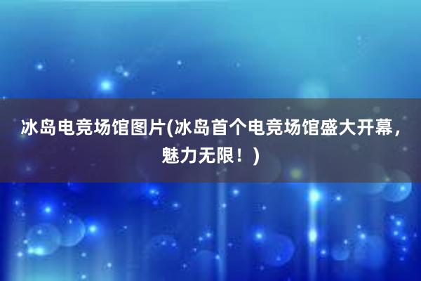 冰岛电竞场馆图片(冰岛首个电竞场馆盛大开幕，魅力无限！)